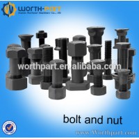 Roller bolt and nut for excavator and bulldozer