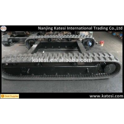 Digger Crawler Track Chassis/Rubber Track Undercarriage/Side Frame with Crossbar for Drill Machinery